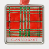 CLAN RED SCOTT Premium Square Ornament (Vorne)