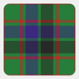 Clan-ReidTartan Quadratischer Aufkleber