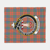 Clan Robertson Ancient Tartan Kariert Fleecedecke (Vorderseite (Horizontal))