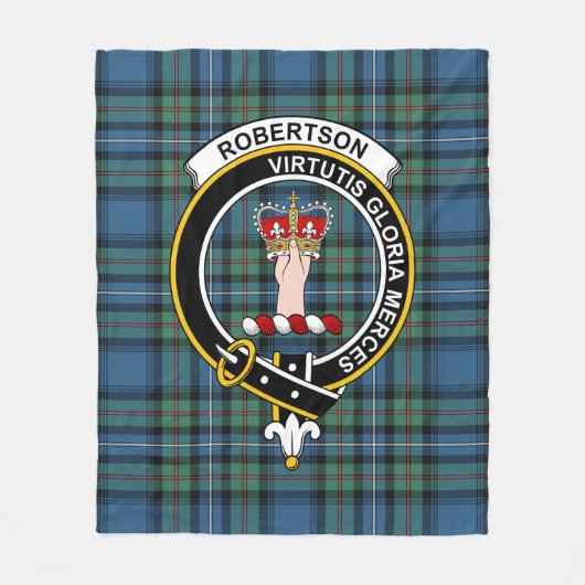 Clan Robertson Junting Ancient Tartan Kariert Fleecedecke (Vorderseite)