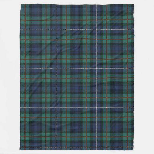 Clan Robertson Karierter Lila Green Tartan Karo Fleecedecke (Vorderseite)
