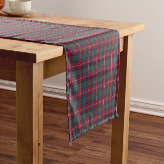 Clan Robertson Red, Green und Blue Tartan Kurzer Tischläufer (Beispiel)