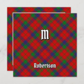 Clan Robertson Tartan Einladung (Vorne/Hinten)