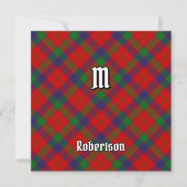 Clan Robertson Tartan Einladung (Vorderseite)