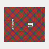 Clan Robertson Tartan Fleecedecke (Vorderseite (Horizontal))
