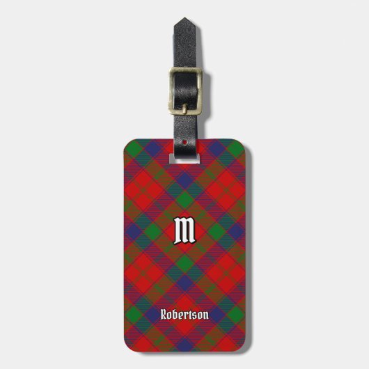 Clan Robertson Tartan Gepäckanhänger (Vorderseite vertikal)