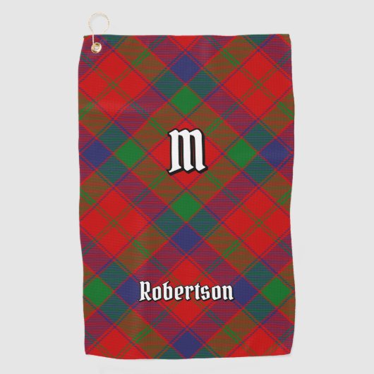 Clan Robertson Tartan Golfhandtuch (Vorderseite)