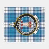Clan Robertson Tartan Kariert Fleecedecke (Vorderseite (Horizontal))