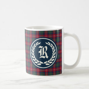 Clan Robertson Tartan Monogram Kaffeetasse