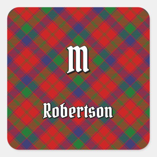 Clan Robertson Tartan Quadratischer Aufkleber (Vorderseite)