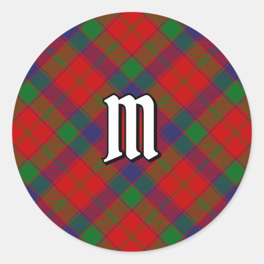 Clan Robertson Tartan Runder Aufkleber (Vorderseite)