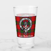 Clan Robertson Wappen Abzeichen & Tartan Glas (Rückseite)