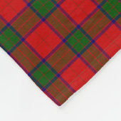 Clan Robertson Wappen Abzeichen und Tartan Fleecedecke (Ecke)