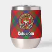 Clan Robertson Wappen über Tartan (Vorderseite)
