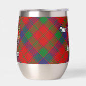 Clan Robertson Wappen über Tartan (Links)