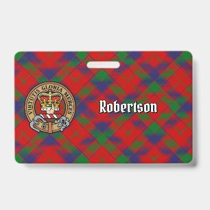 Clan Robertson-Wappen über Tartan Ausweis