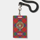 Clan Robertson Wappen über Tartan Ausweis (Vorderseite mit Lanyard)