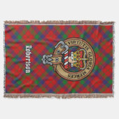 Clan Robertson-Wappen über Tartan Decke (Vorderseite)