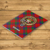 Clan Robertson Wappen über Tartan Notizblock