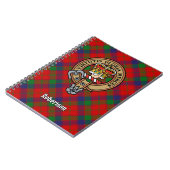 Clan Robertson Wappen über Tartan Notizblock (Linke Seite)