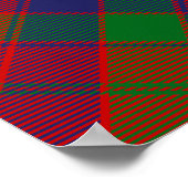Clan Robertson Wappen über Tartan Poster (Ecke)