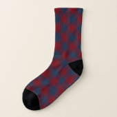 Clan Robinson Tartan Navy Blau und Rot Kariert Socken (Links - Außen)