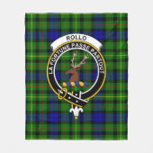 Clan Rollo Tartan Kariert Fleecedecke (Vorderseite)