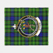 Clan Rollo Tartan Kariert Fleecedecke (Vorderseite (Horizontal))