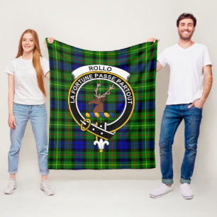 Clan Rollo Tartan Kariert Fleecedecke