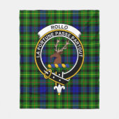 Clan Rollo Tartan Kariert Fleecedecke (Vorderseite)
