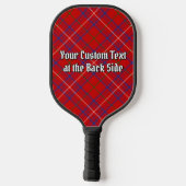 Clan Rose Crest over Tartan Pickleball Schläger (Rückseite)