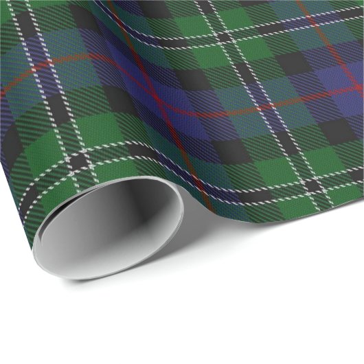 Clan-Rose, die schottischen Tartan jagt Geschenkpapier (Rolleneckpunkt)