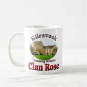 Clan-Rose, die von Zuhause Kilravock Schloss Kaffeetasse (Links)