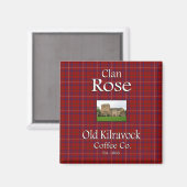 Clan Rose Old Kilravock Coffee Co. Magnet (Vorderseite/Rückseite)