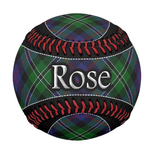 Clan Rose Scottish Dream Hunting Tartan Baseball (Vorderseite)