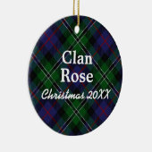 Clan Rose Scottish Hunting Tartan Keramikornament (Rechts)