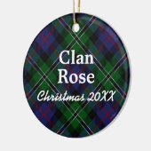 Clan Rose Scottish Hunting Tartan Keramikornament (Links)
