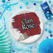 Clan Rose Scottish Tartan Paint Brush Pappteller (Party)