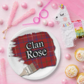 Clan Rose Scottish Tartan Paint Brush Pappteller (Party)