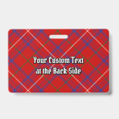 Clan Rose Tartan Ausweis (Rückseite)