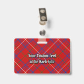 Clan Rose Tartan Ausweis (Rückseite mit Clip)