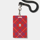 Clan Rose Tartan Ausweis (Vorderseite mit Lanyard)