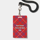 Clan Rose Tartan Ausweis (Rückseite mit Lanyard)