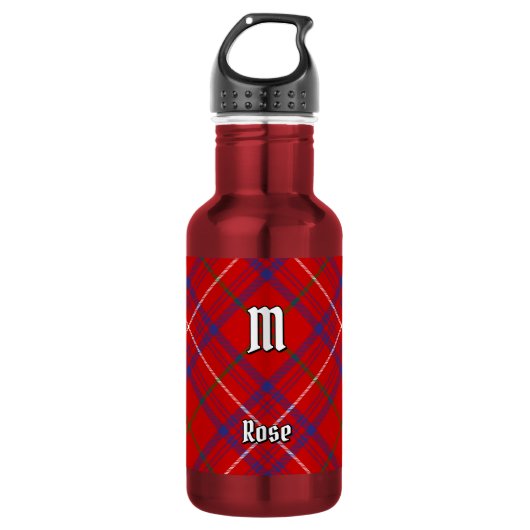 Clan Rose Tartan Edelstahlflasche (Vorderseite)