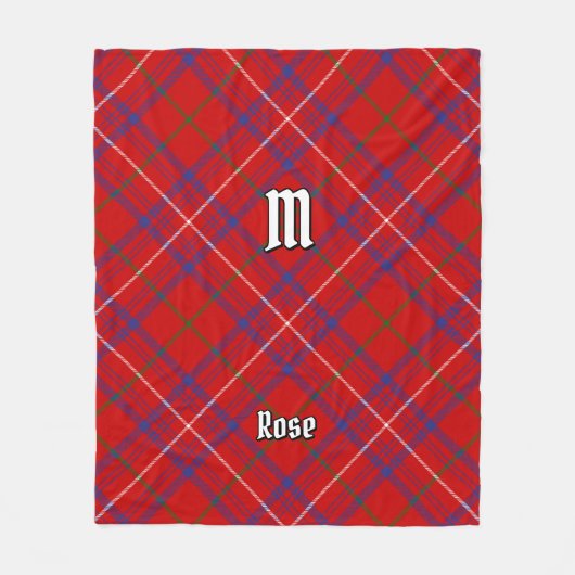Clan Rose Tartan Fleecedecke (Vorderseite)