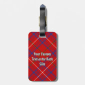 Clan Rose Tartan Gepäckanhänger (Rückseite vertikal)