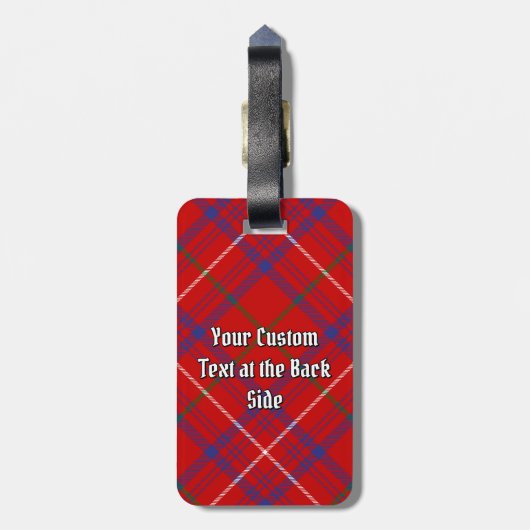 Clan Rose Tartan Gepäckanhänger (Rückseite vertikal)