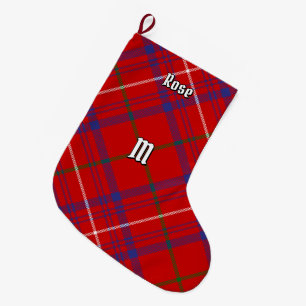 Clan Rose Tartan Großer Weihnachtsstrumpf