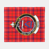 Clan Rose Tartan Kariert Fleecedecke (Vorderseite (Horizontal))
