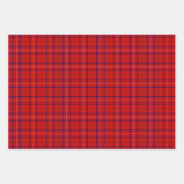 Clan Rose Tartan Kariert Geschenkpapier Set